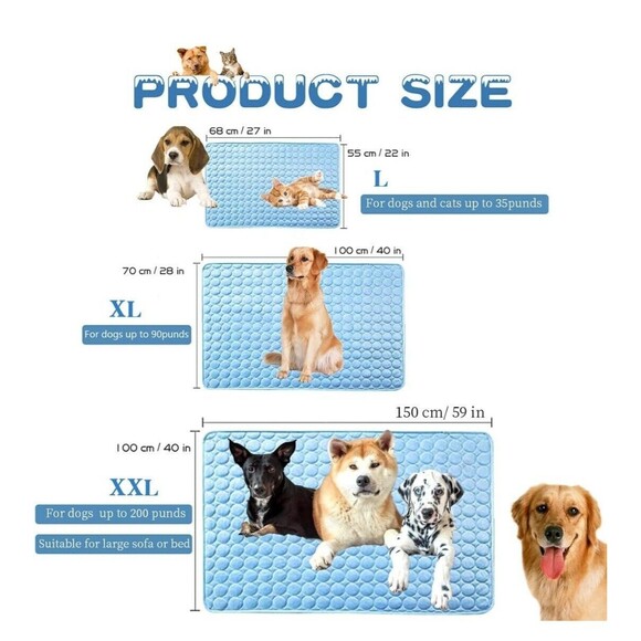 MICROCOSMOS Summer Cooling Mat & Sleeping Pad- Water Absorption Top. 40"×28" - Picture 3 of 7